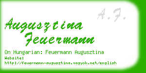 augusztina feuermann business card